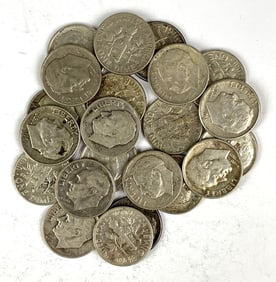 Group of 22 Roosevelt Silver Dimes