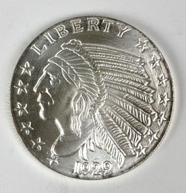 Golden State Mint Indian Head Design 1/2 oz .999 Fine Silver Round