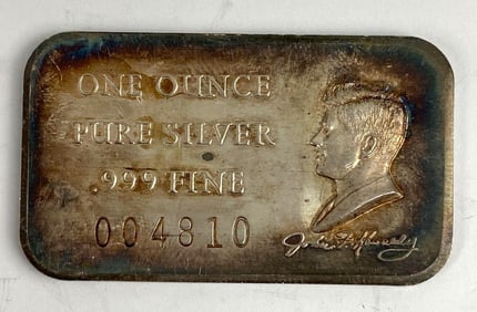 Madison Mint John F Kennedy 1 oz .999 Fine Silver Ingot/ Bar