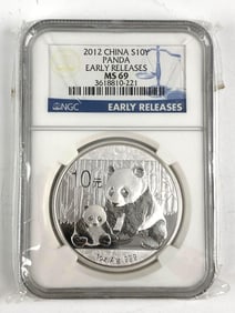NGC Graded 2012 China 10 Yuan 1 oz .999 Silver MS69