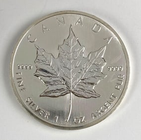1994 Canada $5 Maple Leaf 1 oz .999 Fine Silver Coin