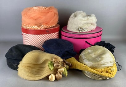 Group of 7 Vintage Womens Hats