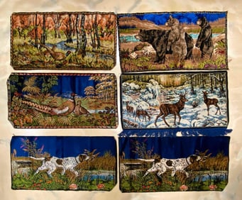 Group of 6 Wildlife Tapestries