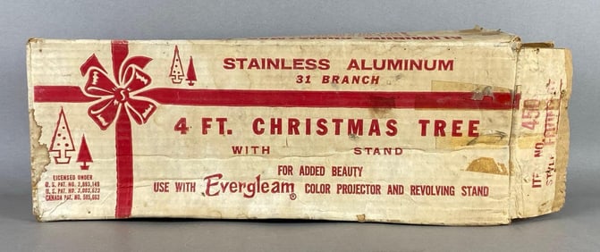 Vintage Stainless Aluminum 4ft. Christmas Tree