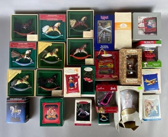 Group of Hallmark Christmas Ornaments and More