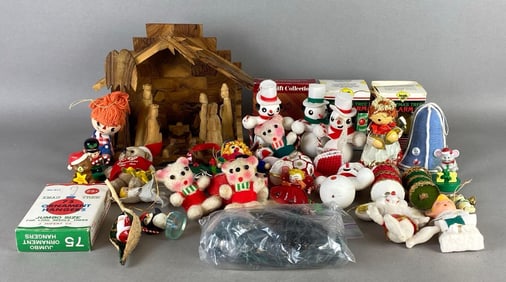 Group of Christmas Ornaments and More