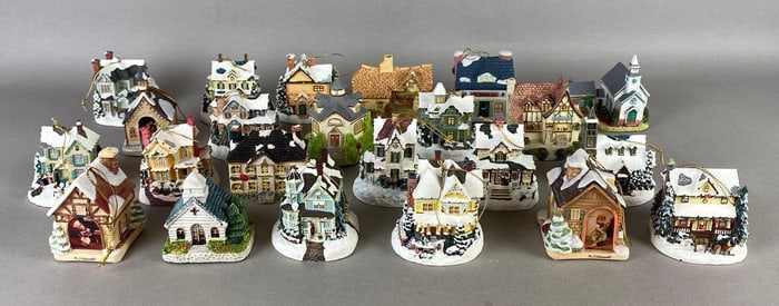 Group of 20+ House/Building Christmas Ornaments