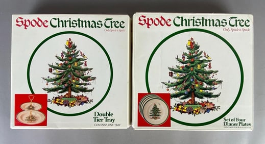 Spode Christmas Tree Pattern Porcelain Serving Items