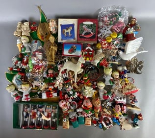 Large Group of Christmas Ornaments and More