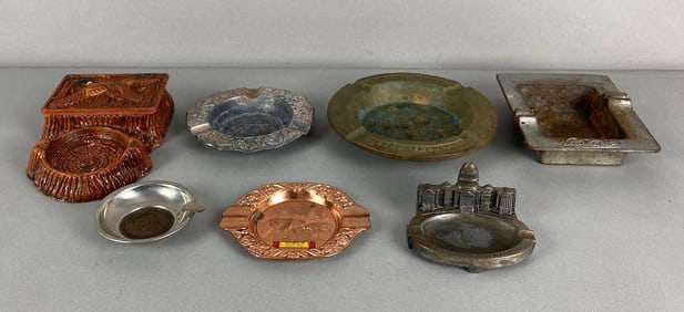Group of Souvenir and Advertising Ashtrays