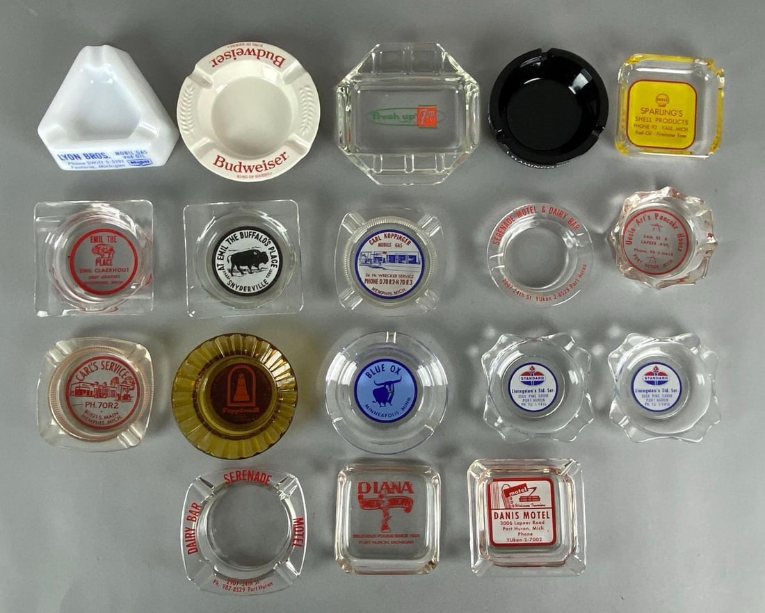 Group of Advertising and Souvenir Ashtrays (1 of 3)