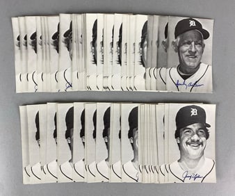 Group of Detroit Tigers Baseball Signed Photographs