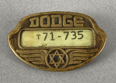 Antique Dodge Brothers Employee ID Badge