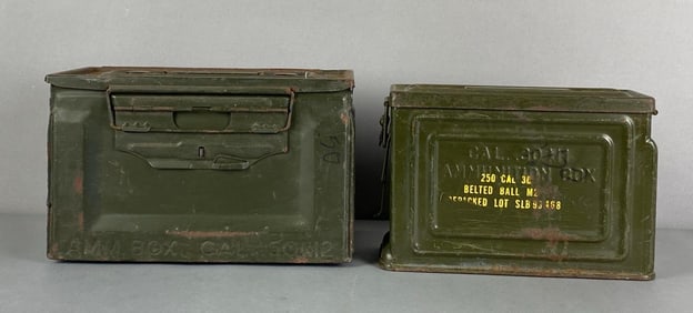 Group of 2 US Ammo Boxes