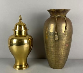 Indian Metal Vase and Urn