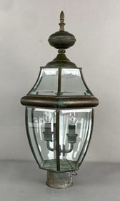 Brass 2 Light Lamp Post Topper