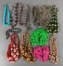 Group of Beaded Costume Jewelry Necklaces