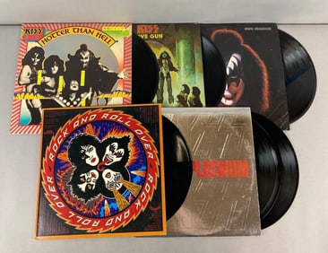 Group of 5 Kiss Vinyl Records