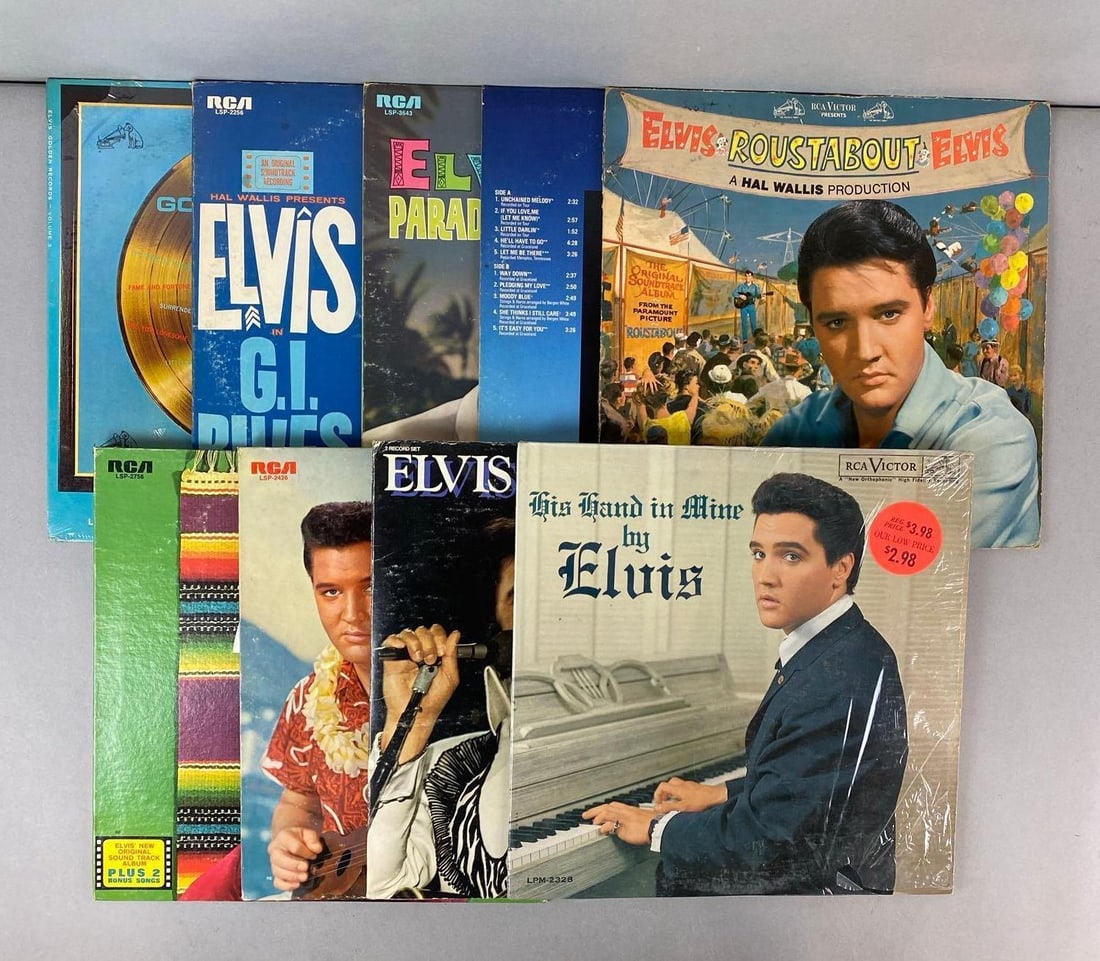 Group of 9 Elvis Presley Vinyl Records (1 of 3)