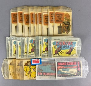 Group of 24 Souvenir Decals and More