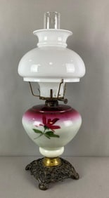 Vintage Floral Oil Lamp