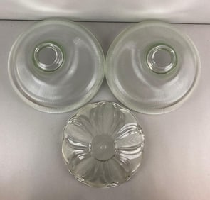 Group of 3 Clear Glass Shades