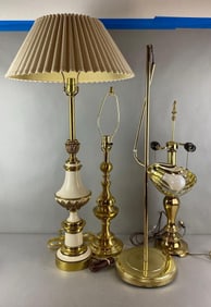 Group of 4 Brass Lamps