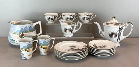 Group of Asian Porcelain Drinkware Sets and More