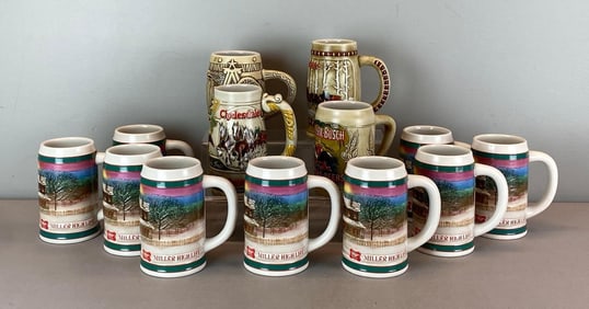 Group of 13 Beer Steins