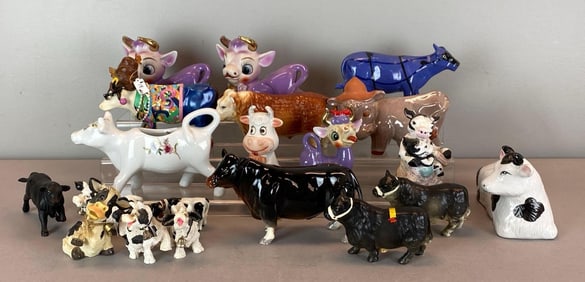 Group of Pottery Cows