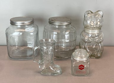 Group of Glass Jars and Mug