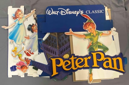 Disney Peter Pan Animated Movie Cardboard Advertising Standup