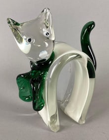 Murano Art Glass Cat Statue