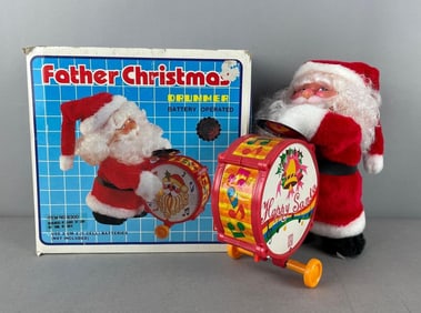 Hong Da Battery Operated Father Christmas Drummer