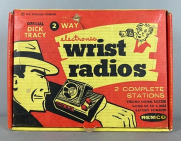 Vintage Remco Dick Tracy Electronic Wrist Radio Set