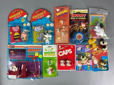 Group of Peanuts Snoopy Toys and More
