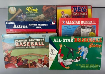 Group of 6 Baseball Board Games