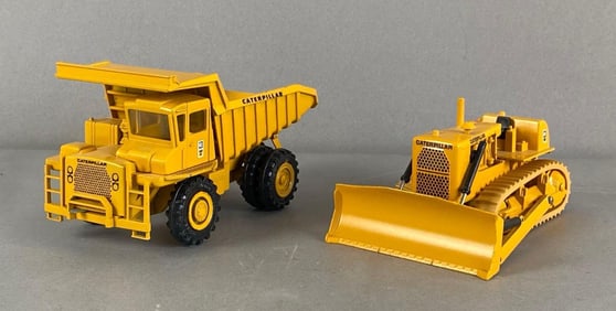 Group of 2 Gescha Die-Cast Heavy Equipment Vehicles