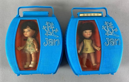 Group of 2 Remco Jan Pocketbook Dolls