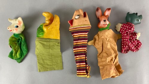 Group of 5 Hand Puppets