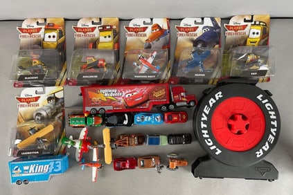 Group of Disney Cars Die-Cast Vehicles
