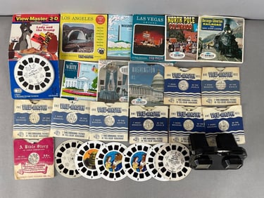 Group of View-Master Reels and Viewer