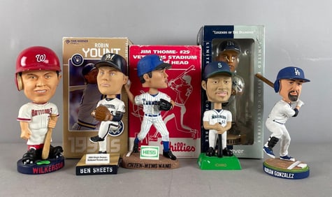 Group of Baseball Bobbleheads