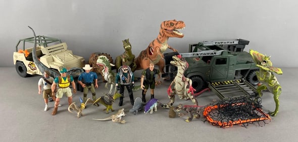 Group of Jurassic Park Action Figures and More