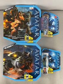 Group of Mattel Avatar Action Figures and Vehicles