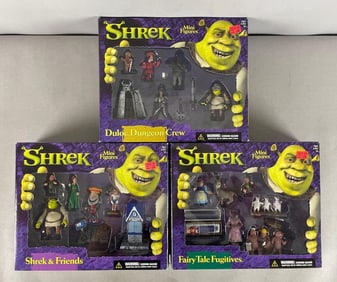 Group of McFarlane Toys Shrek Mini Figures