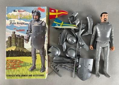 Vintage Marx Sir Stuart Silver Knight Action Figure