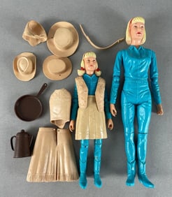 Group of 2 Vintage Marx Best of the West Action Figures and Accessories