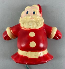 Vintage Santa Claus Light Up Christmas Tree Topper