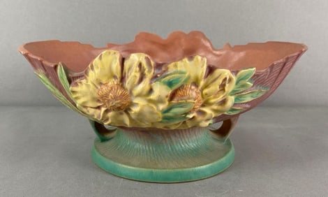 Roseville Peony Art Pottery Compote